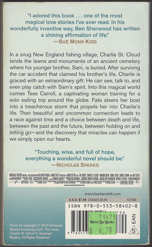 Charlie St Cloud by Ben Sherwood back cover