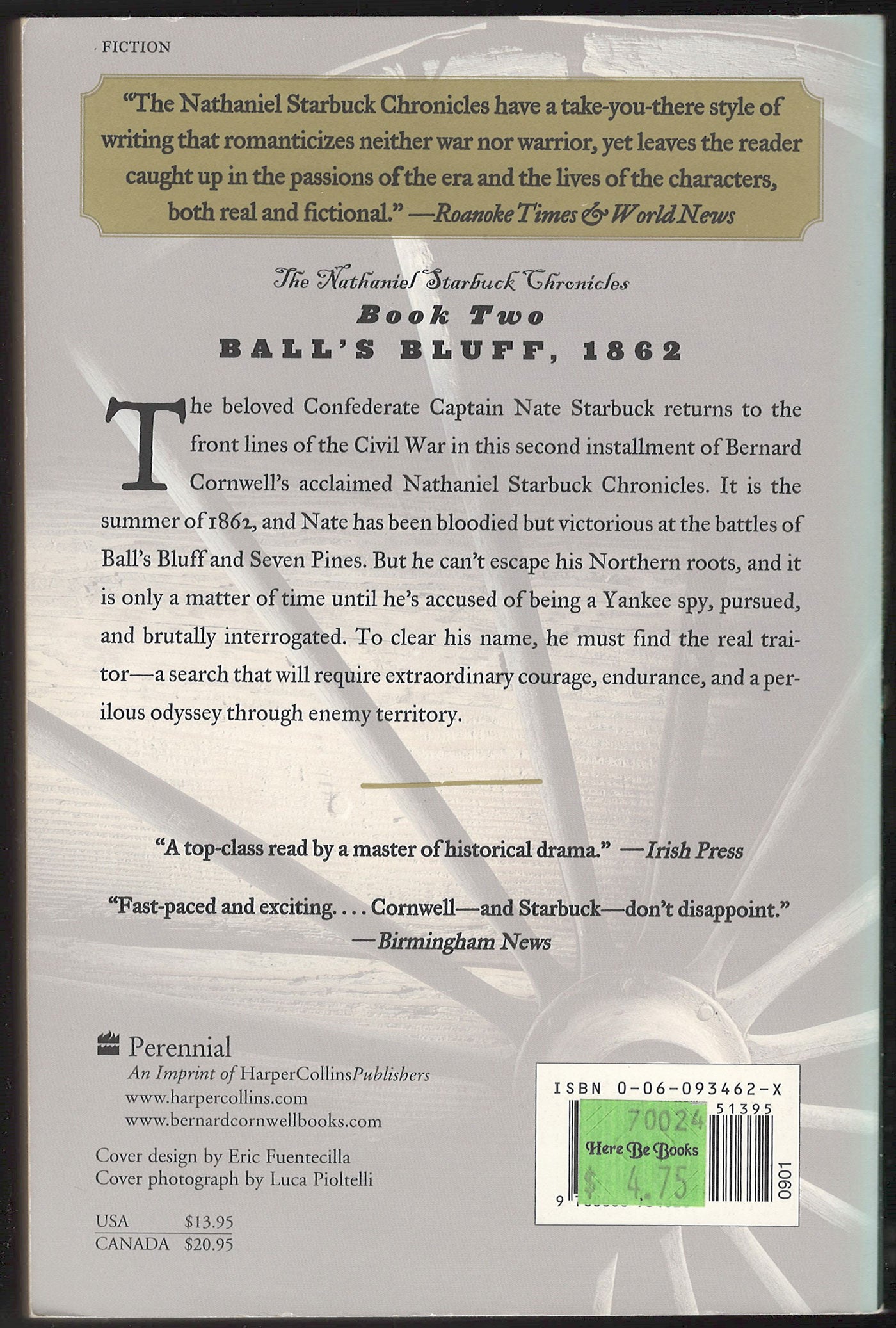 Copperhead by Bernard Cornwell back cover