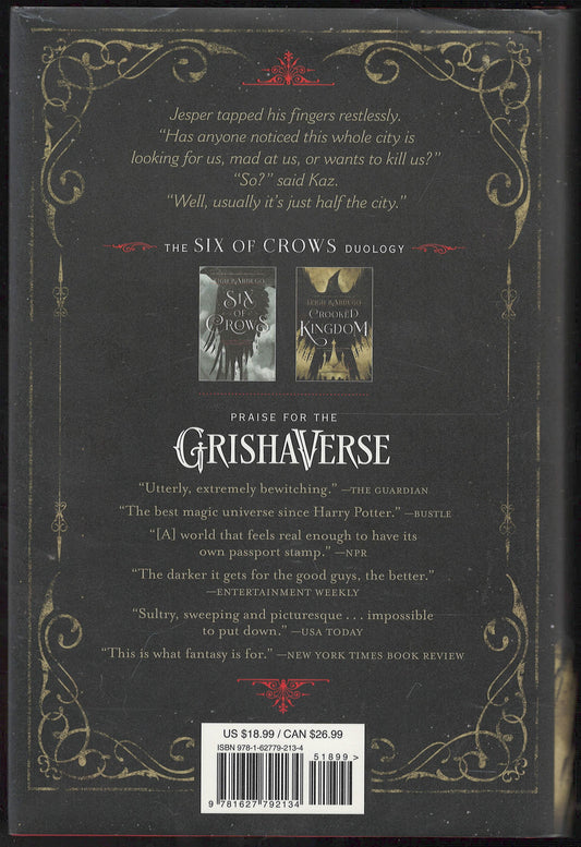 Crooked Kingdom by Leigh Bardugo back cover