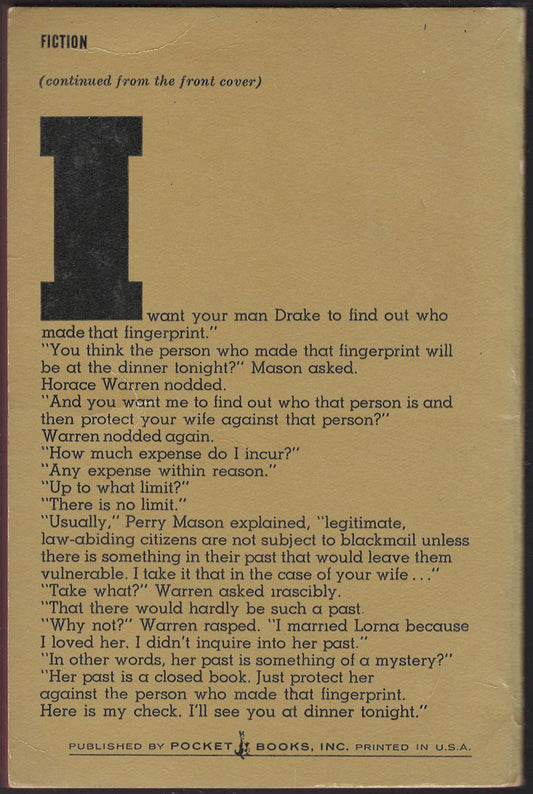 The Case of the Phantom Fortune by Erle Stanley Gardner back cover