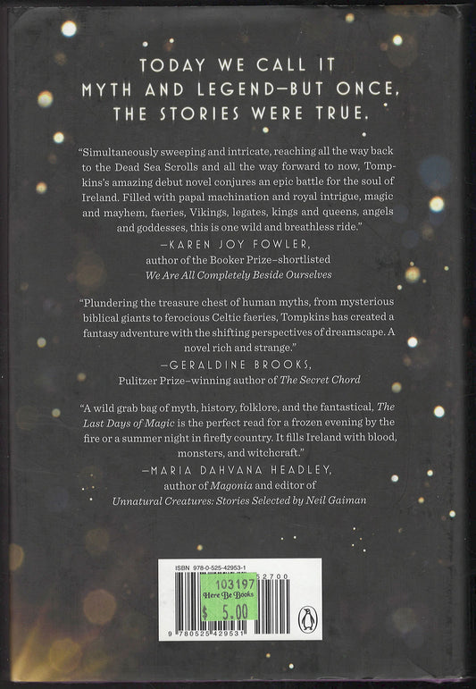 The Last Days of Magic by Mark Tompkins back cover