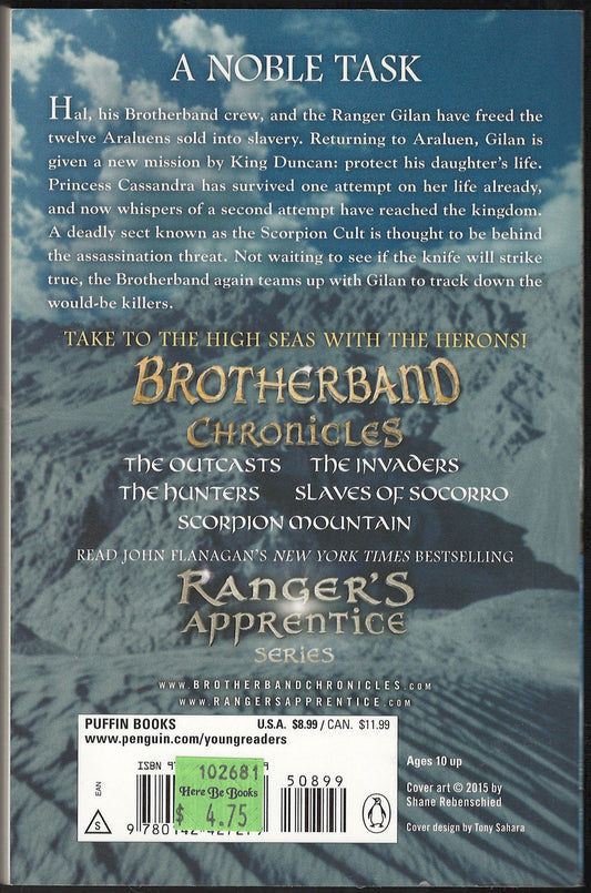 Scorpion Mountain by John Flanagan back cover