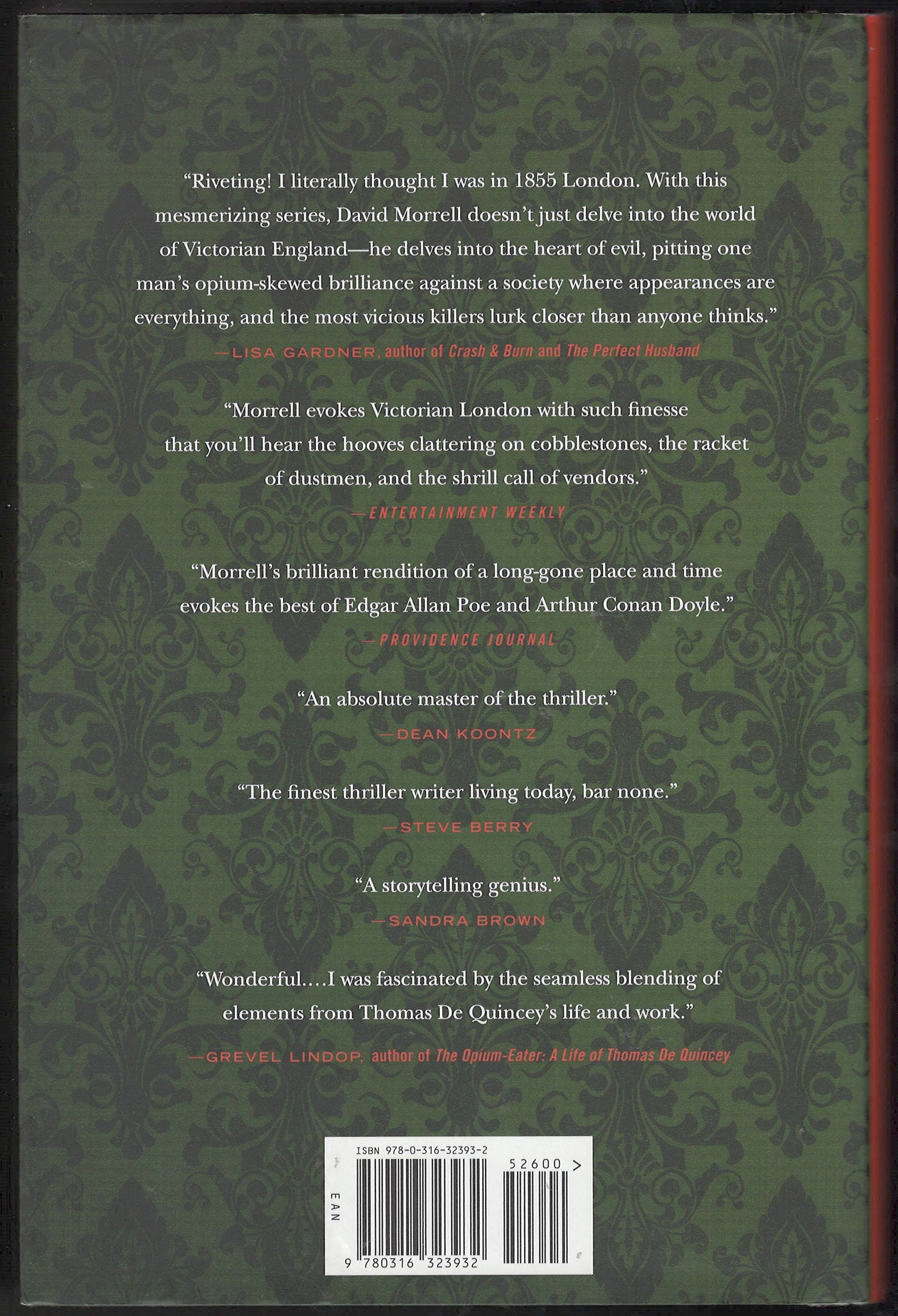 Inspector of the Dead by David Morrell back cover