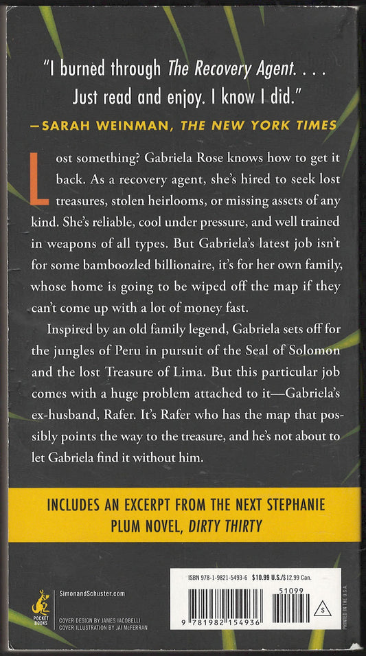 The Recovery Agent by Janet Evanovich back cover