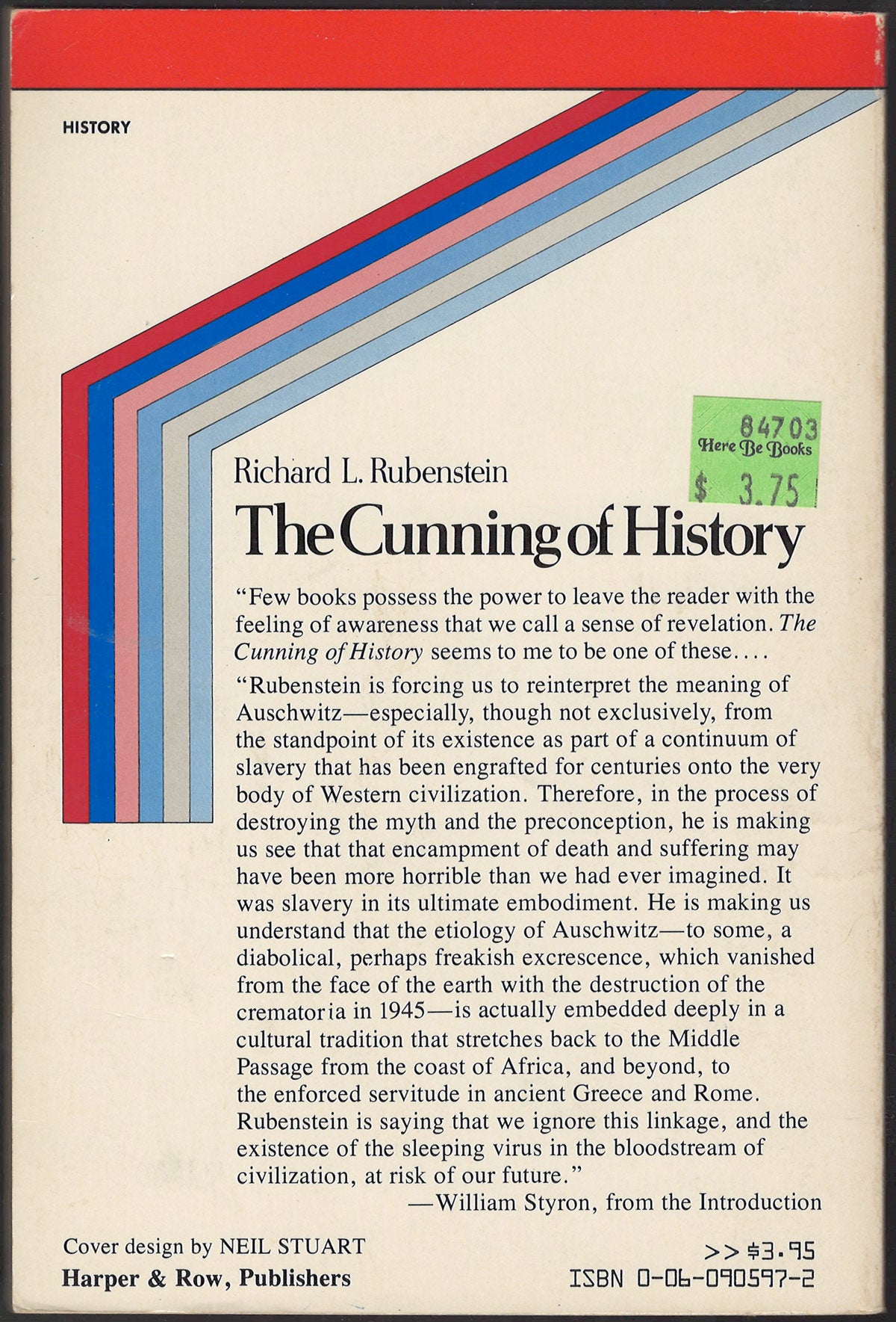 The Cunning of History by Richard Rubenstein back cover