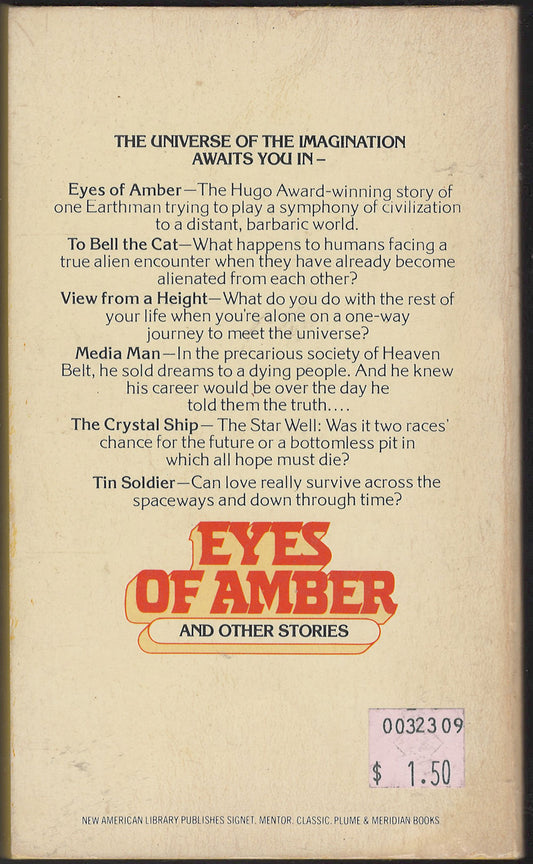 Back cover of Eyes of Amber and Other Stories.