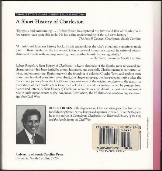 A Short History of Charleston by Robert Rosen back cover