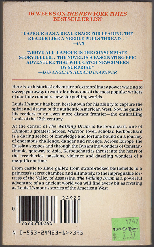 The Walking Drum by Louis L'Amour back cover