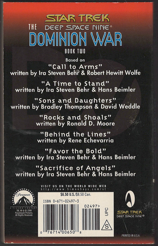 Call to Arms The Dominion War Book 2 by Diane Carey back cover