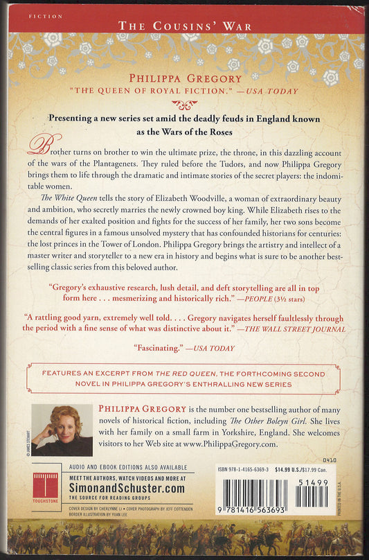 The White Queen by Philippa Gregory back cover