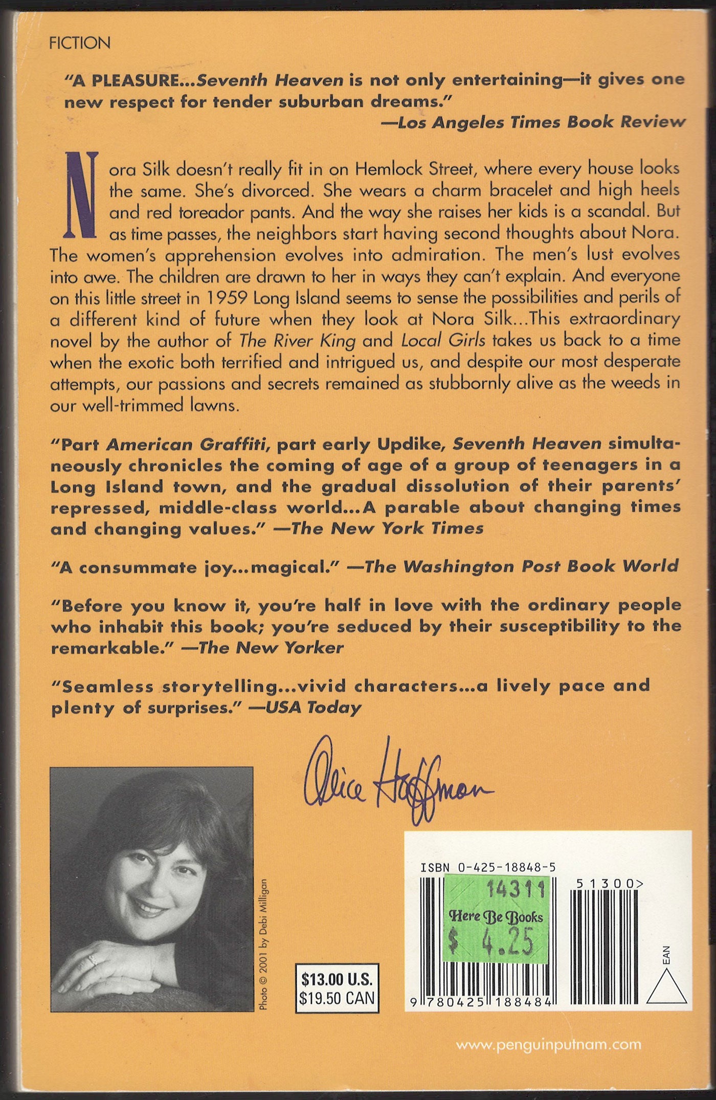 Seventh Heaven by Alice Hoffman back cover