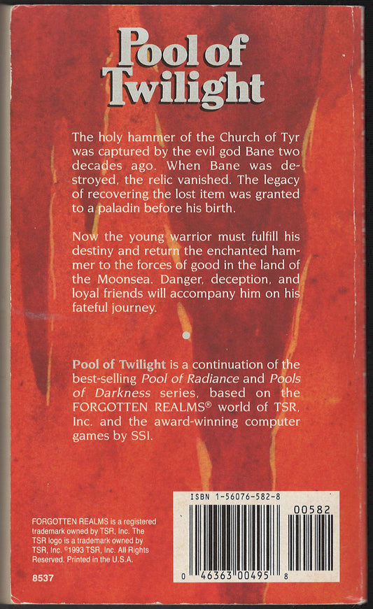 Pool of Twilight by James Ward and Anne Brown back cover