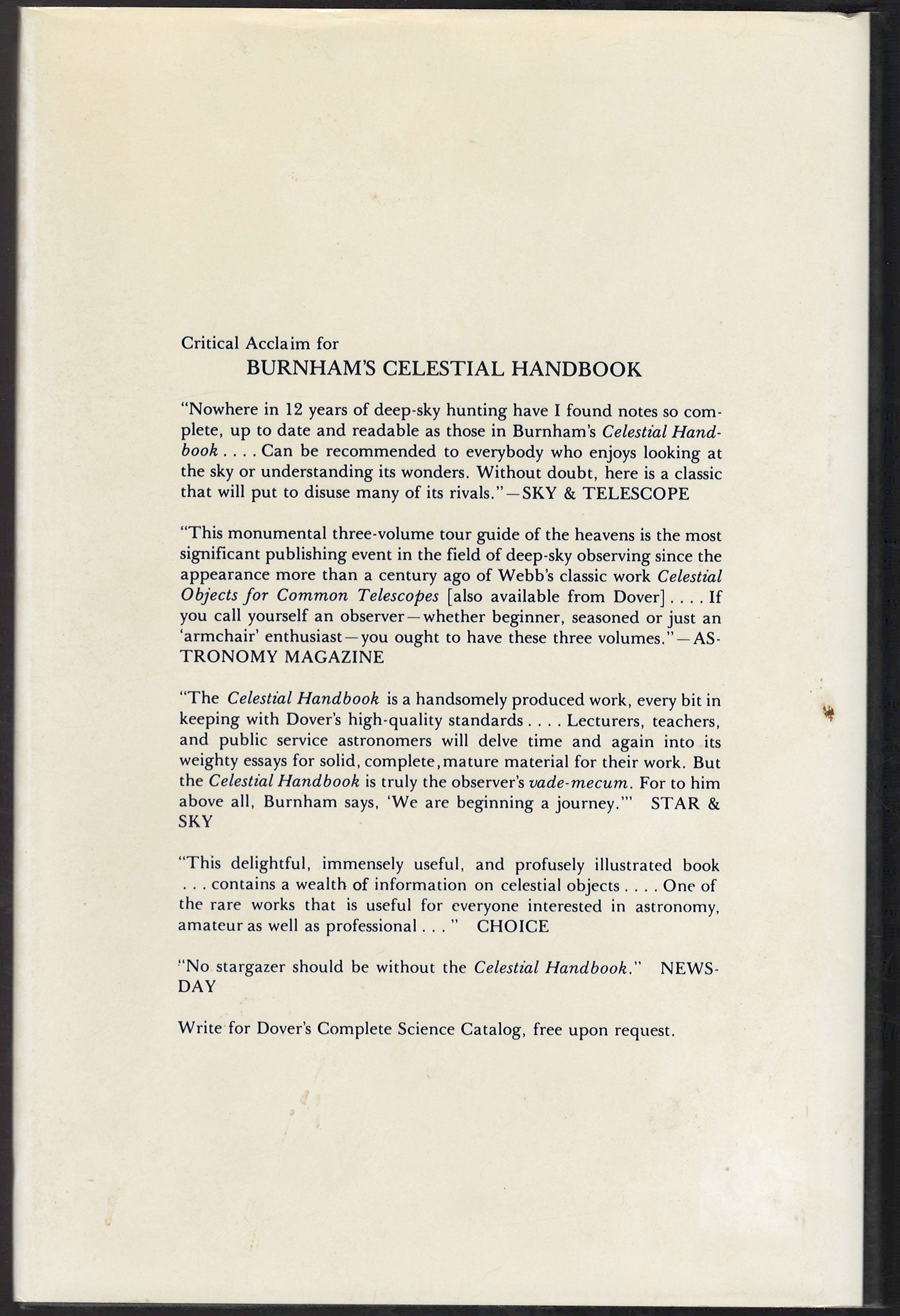 Burnham's Celestial Handbook by Robert Burnham Volume Three back