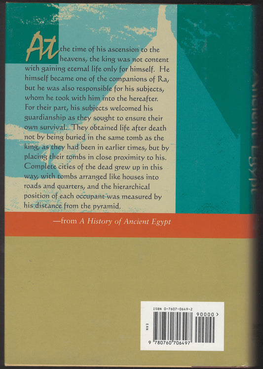 A History of Ancient Egypt by Nicolas Grimal back cover