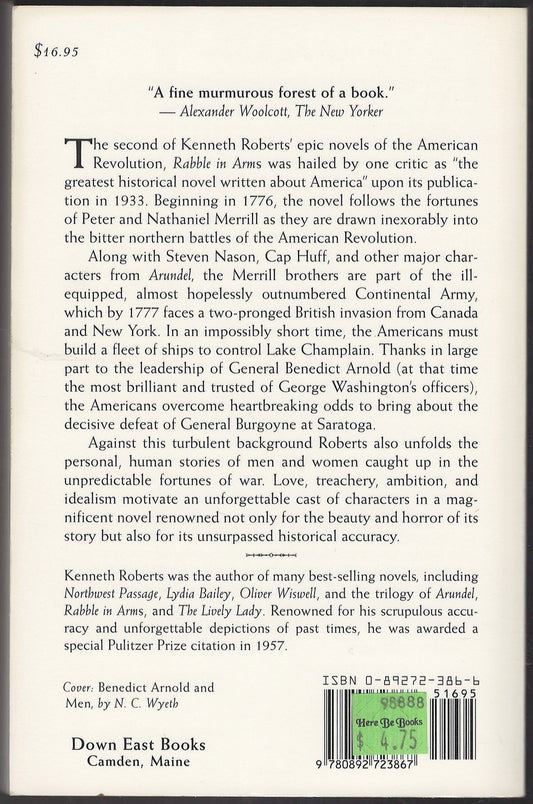 Rabble in Arms by Kenneth Roberts back cover