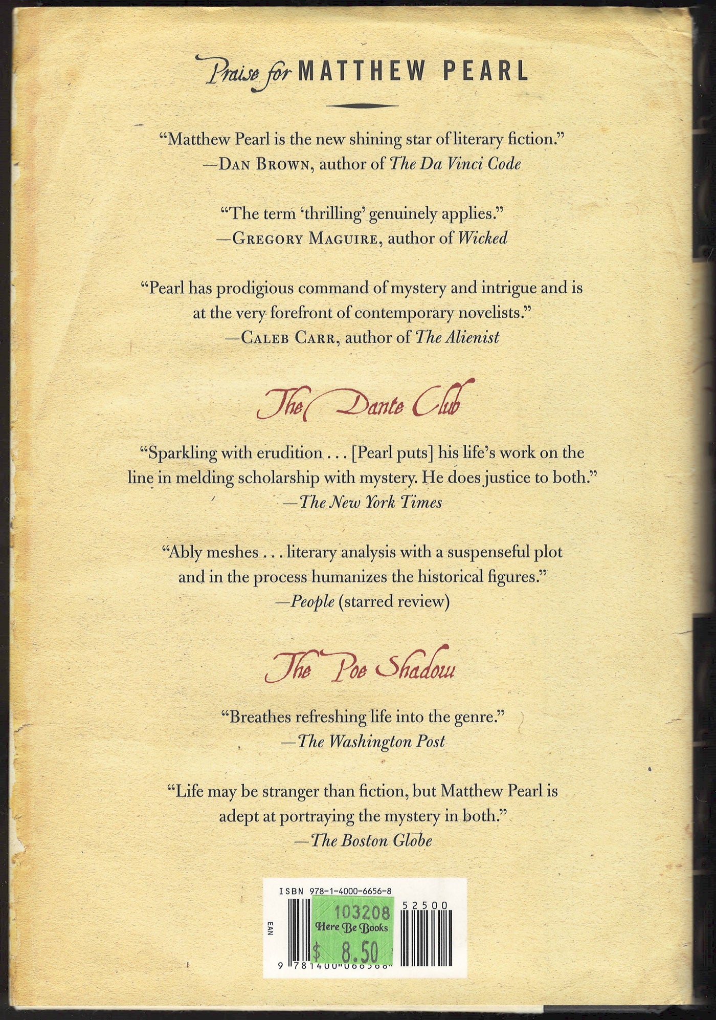The Last Dickens by Matthew Pearl back cover