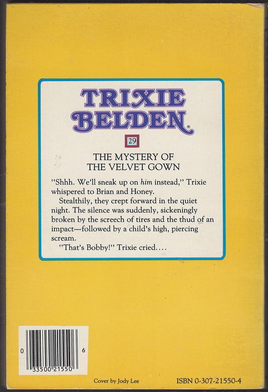 Trixie Belden and the Mystery of the Velvet Gown back cover