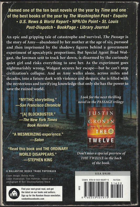 The Passage by Justin Cronin back cover