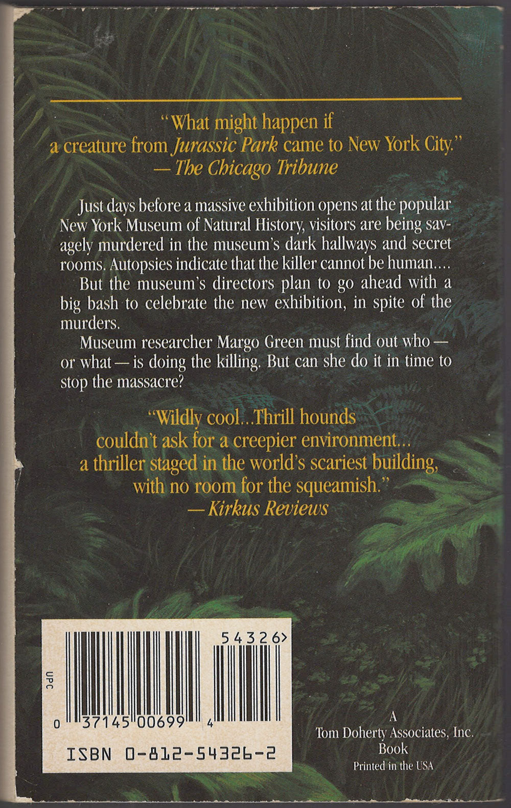 Relic by Douglas Preston and Lincoln Child back cover