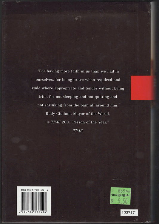 Leadership by Rudolph W Giuliani back cover