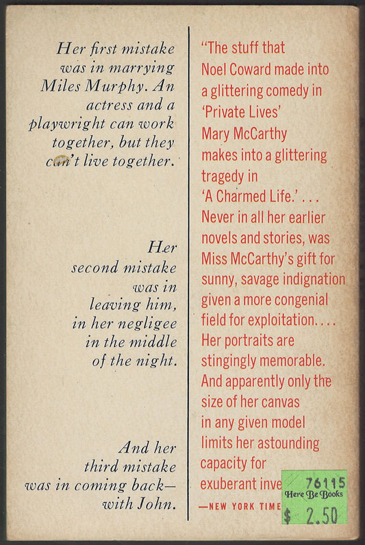 A Charmed Life by Mary McCarthy back cover