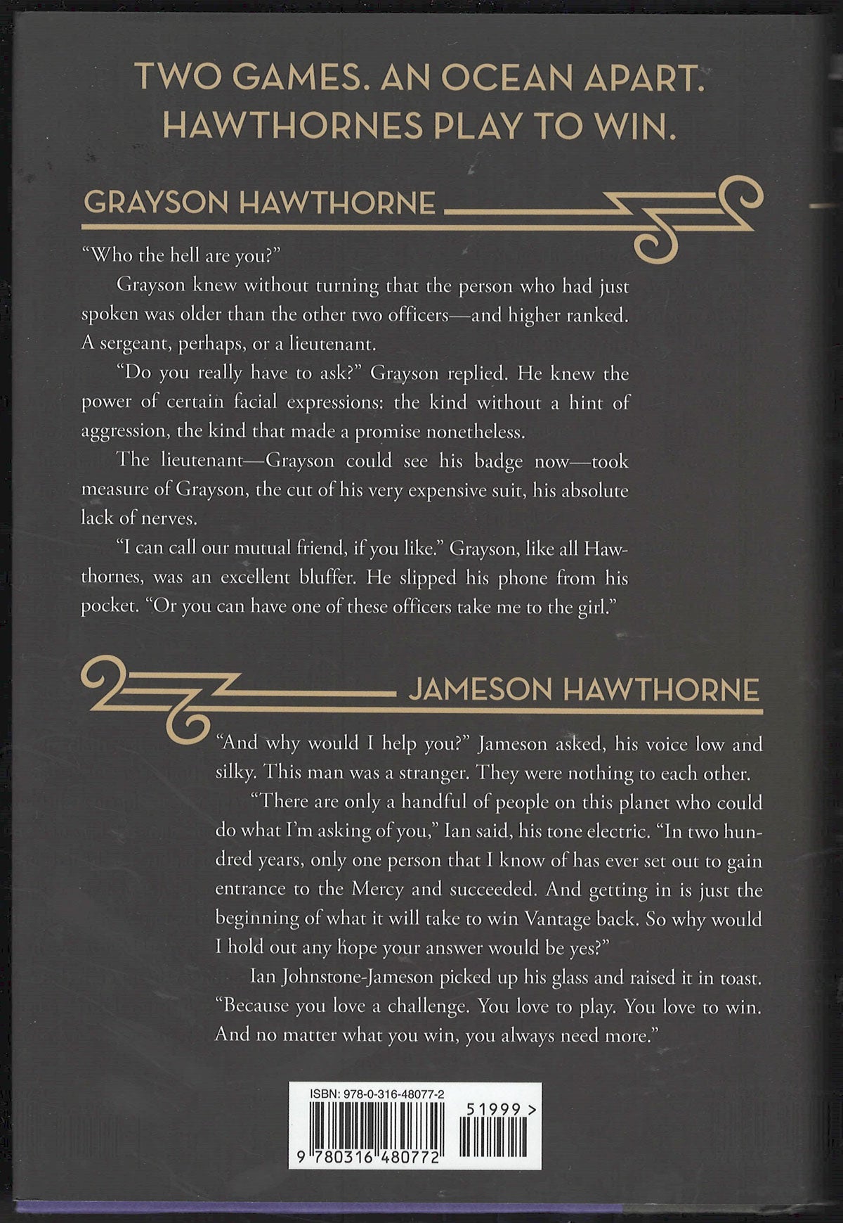 The Brothers Hawthorne by Jennifer Barnes back cover