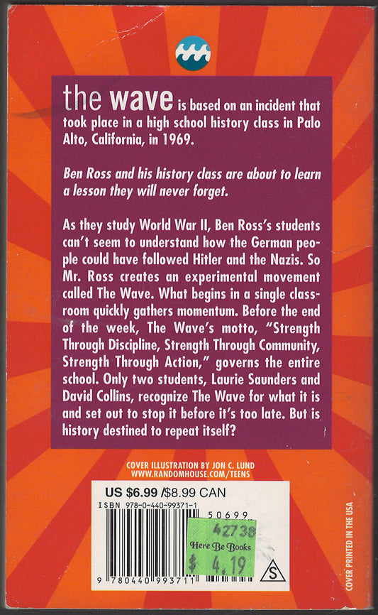 The Wave by Todd Strasser back cover