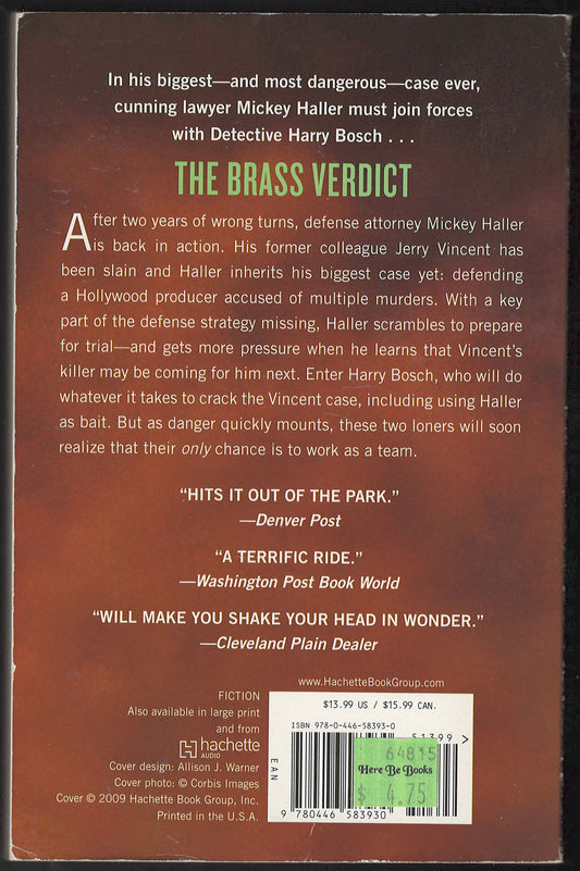 The Brass Verdict by Michael Connelly back cover