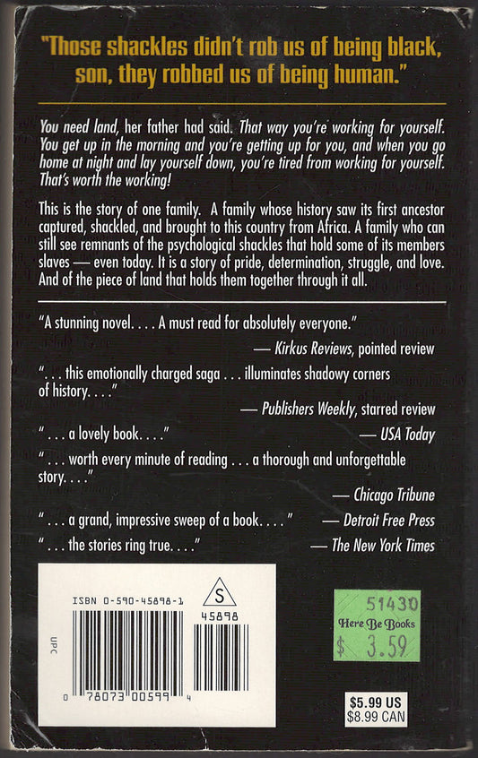 The Glory Field by Walter Dean Myers back cover