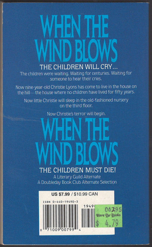 When the Wind Blows by John Saul back cover