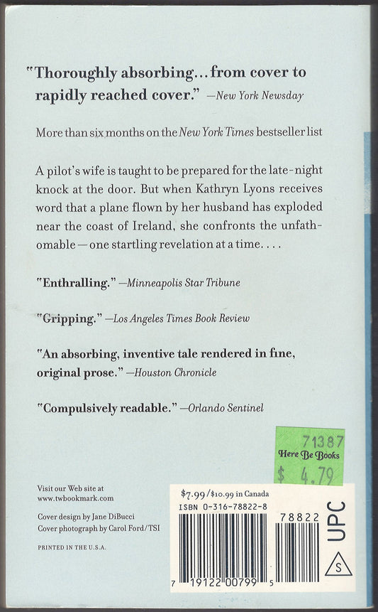 The Pilot's Wife by Anita Shreve back cover