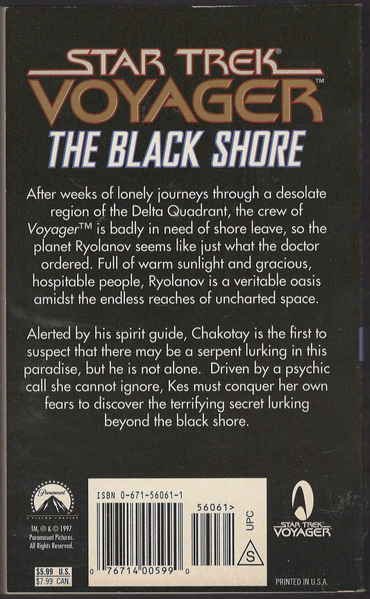 The Black Shore by Greg Cox back cover