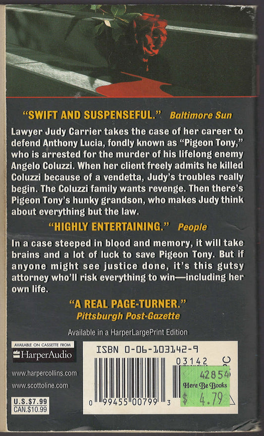 The Vendetta Defense by Lisa Scottoline back cover