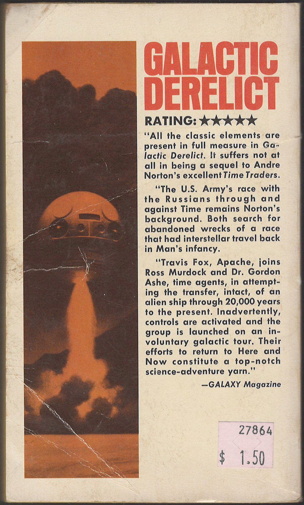 Galactic Derelict by Andre Norton back cover