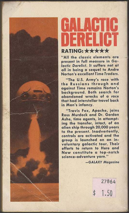 Galactic Derelict by Andre Norton back cover