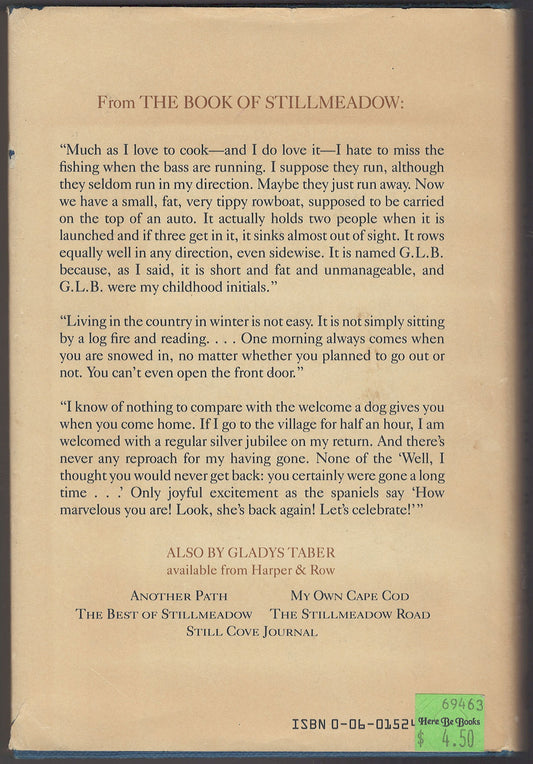 The Book of Stillmeadow by Gladys Taber back cover