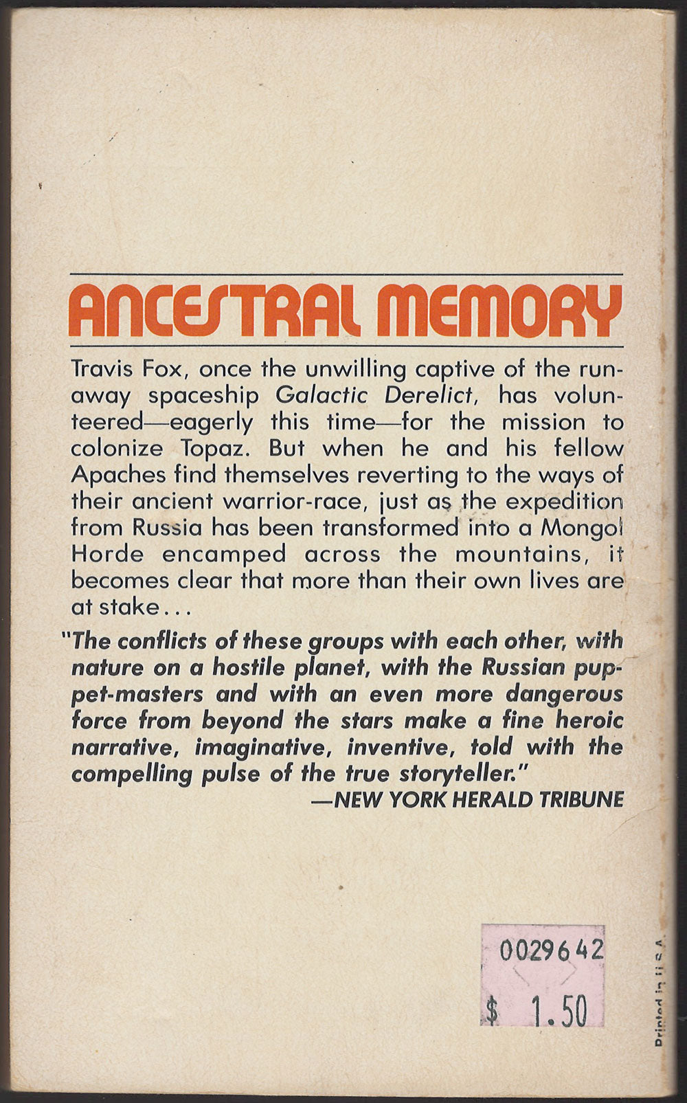 The Defiant Agents by Andre Norton back cover