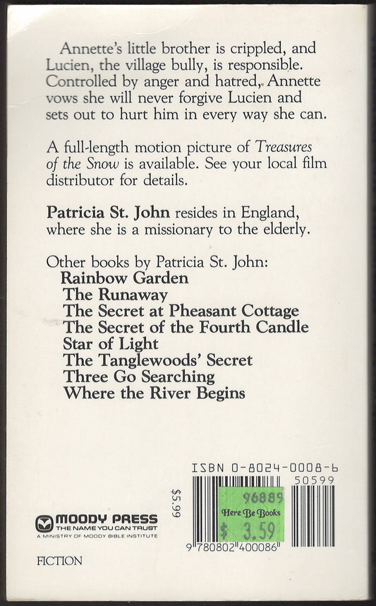 Treasures of the Snow by Patricia St. John back cover