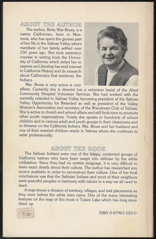 Salinan Indians of California and Their Neighbors back cover