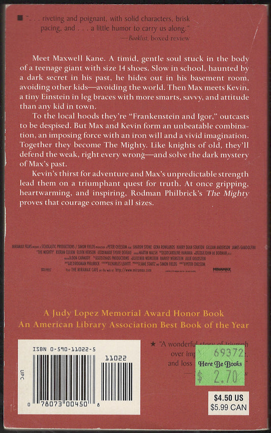 The Mighty by Rodman Philbrick back cover