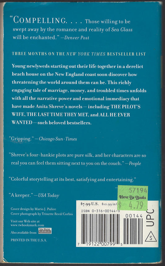 Sea Glass by Anita Shreve back cover
