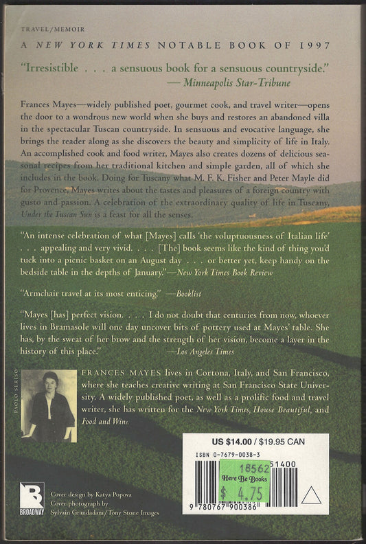 Under the Tuscan Sun by Frances Mayes back cover