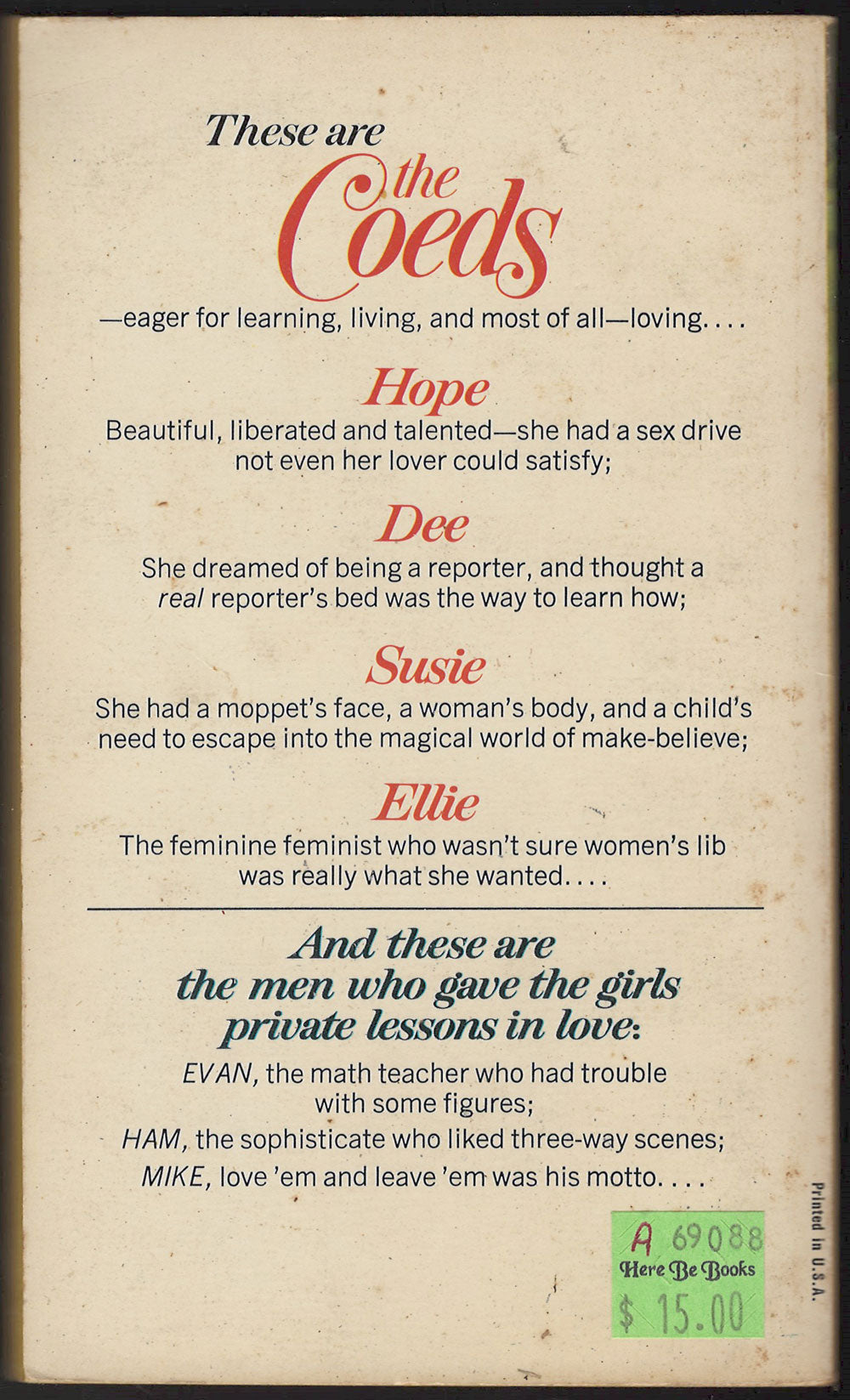 The Coeds Part II by Olivia Harmston back cover