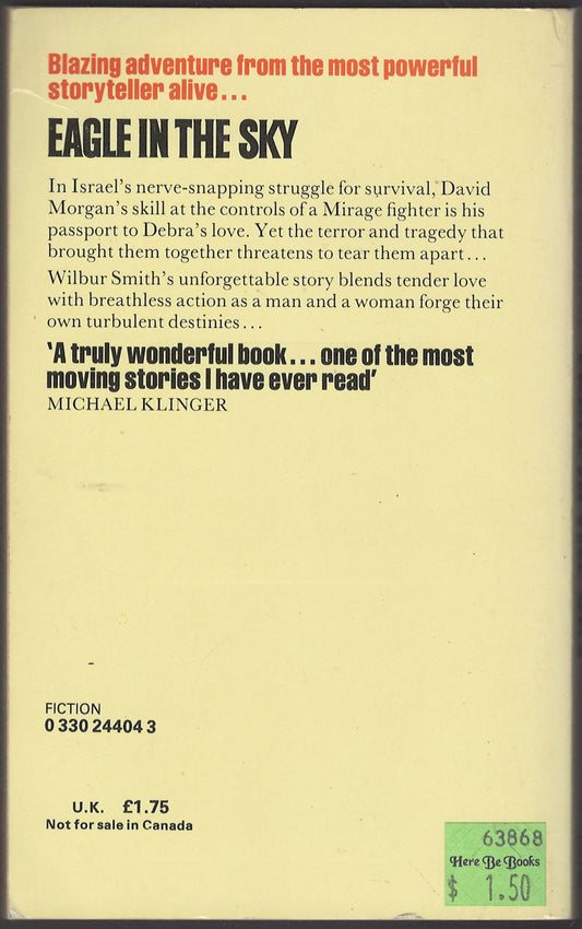 Eagle in the Sky by Wilbur Smith back cover
