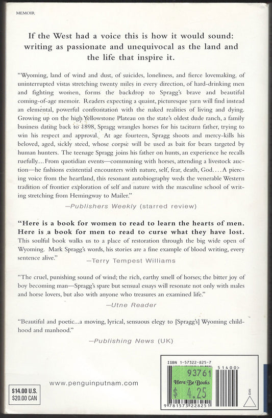 Where Rivers Change Direction by Mark Spragg back cover