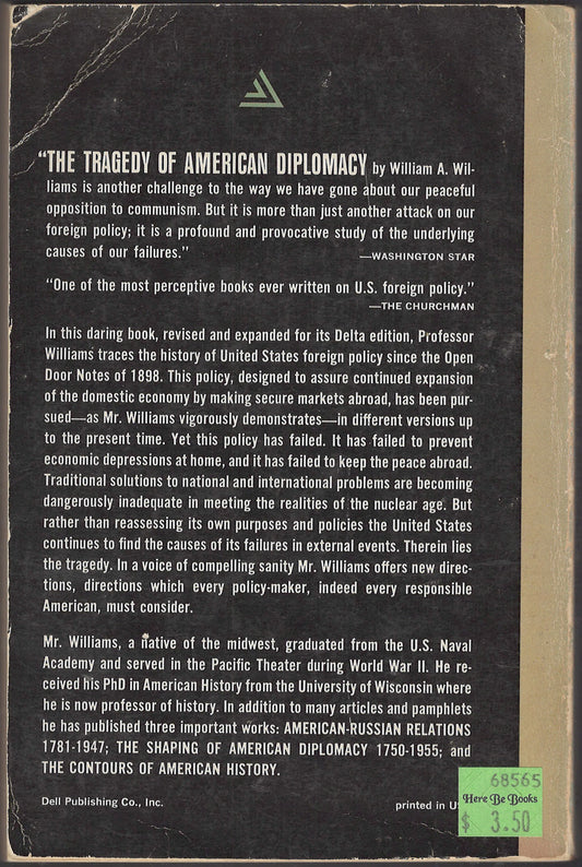 The Tragedy of American Diplomacy by William Williams back cover