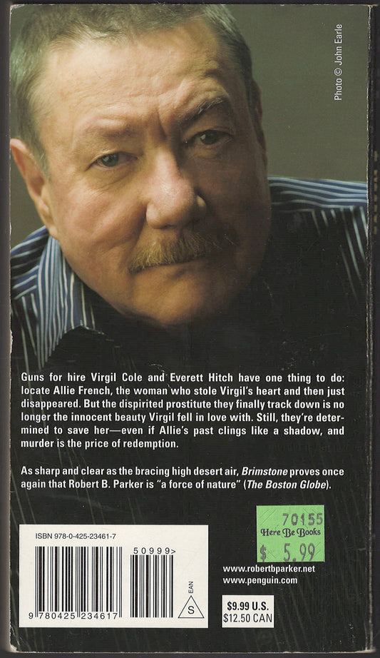 Brimstone by Robert Parker back cover