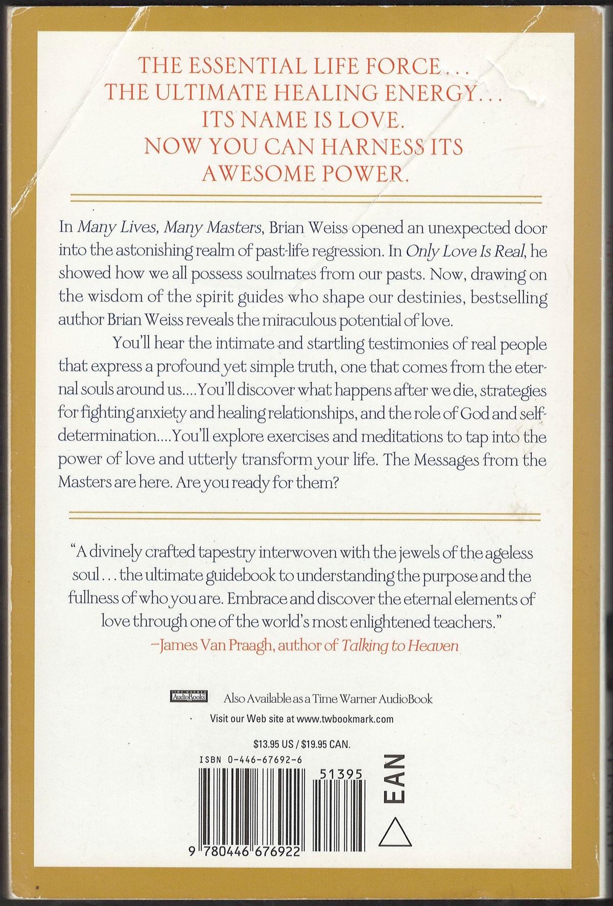 Messages from the Masters by Brian Weiss back cover