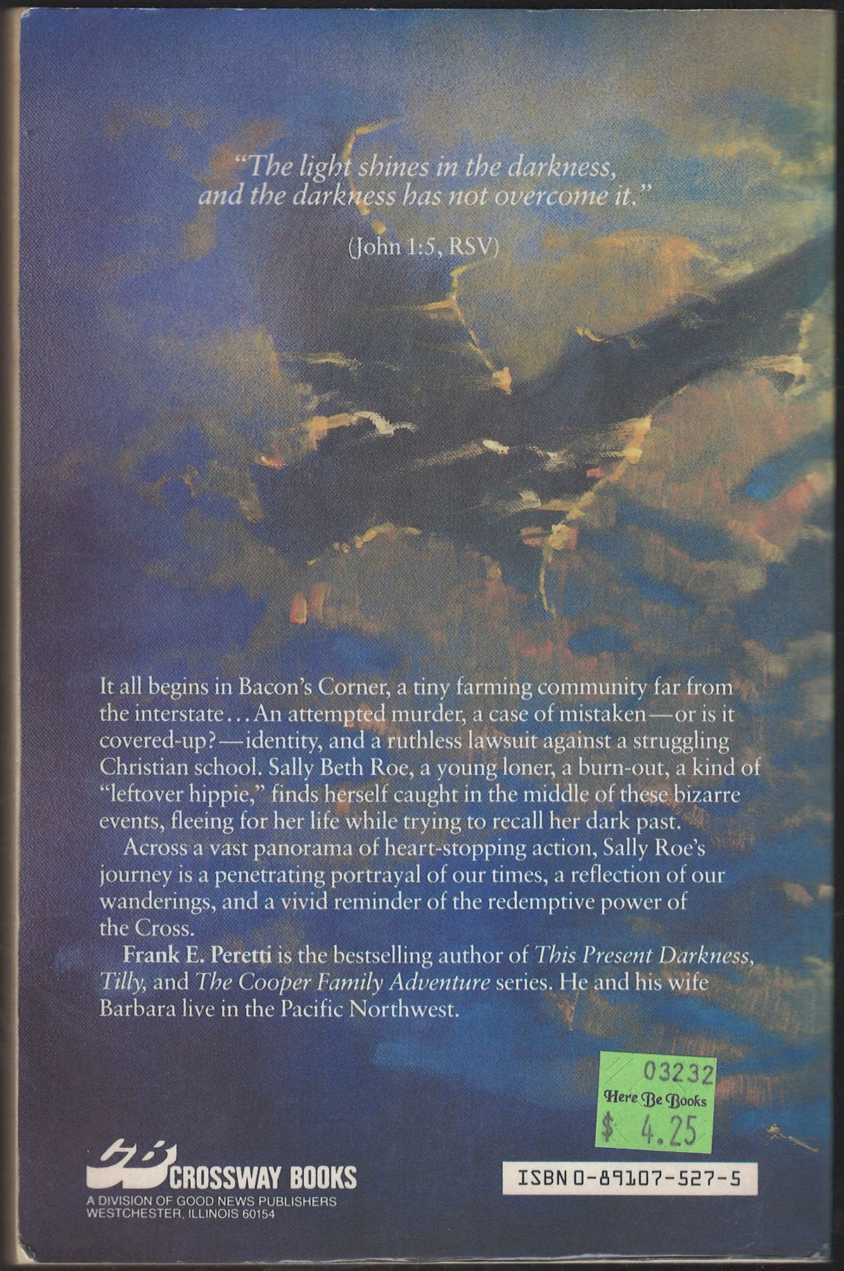 Piercing the Darkness by Frank Peretti back cover