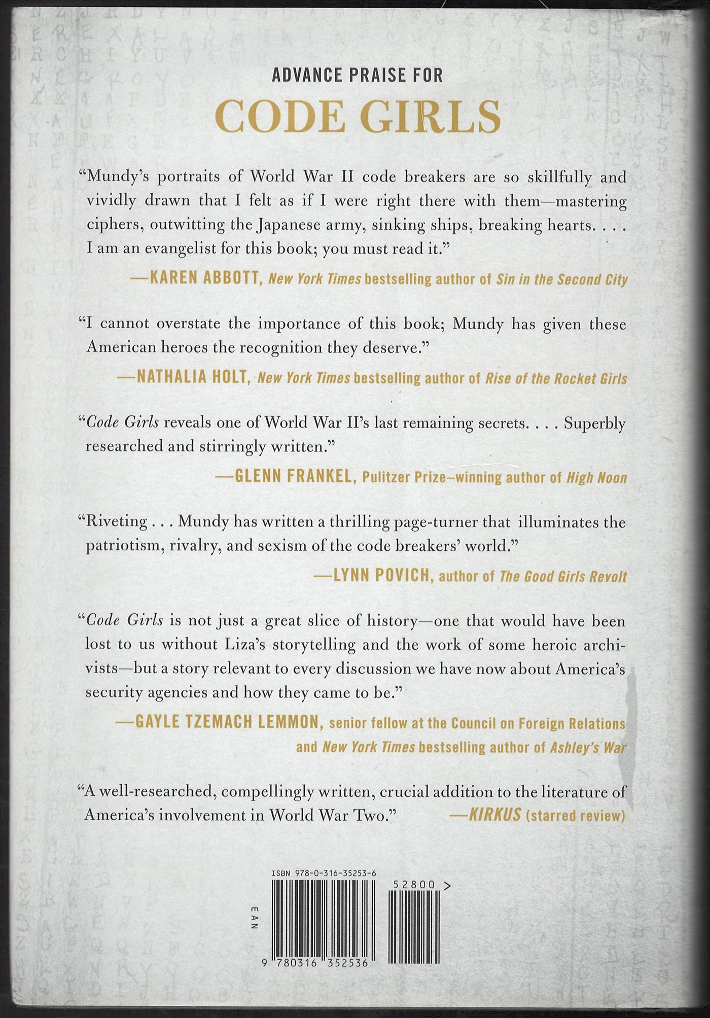 Code Girls by Liza Mundy back cover